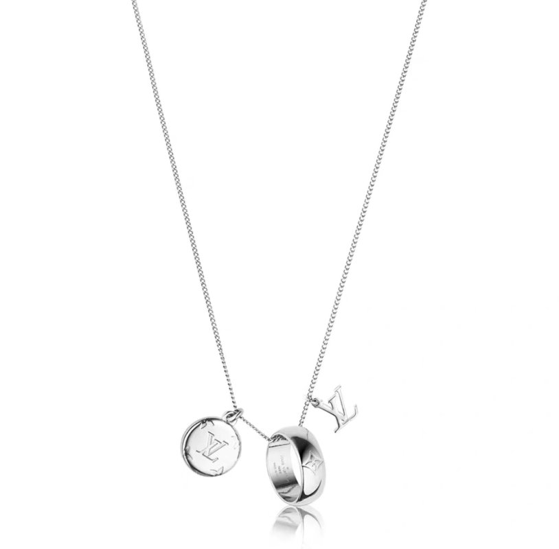 Louis Vuitton 3-in-1 Silver Pendant Necklace