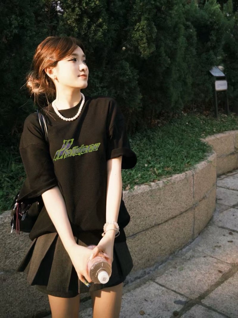 Black Graphic Print Short Sleeve T-Shirt view