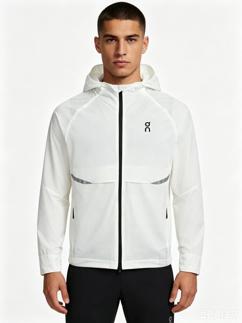 On White Lightweight Running Jacket view