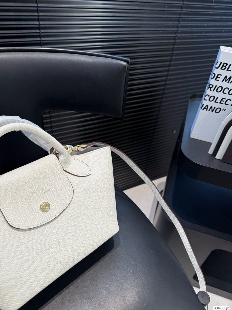 Longchamp Le Pliage Cuir Small Tote Cream view