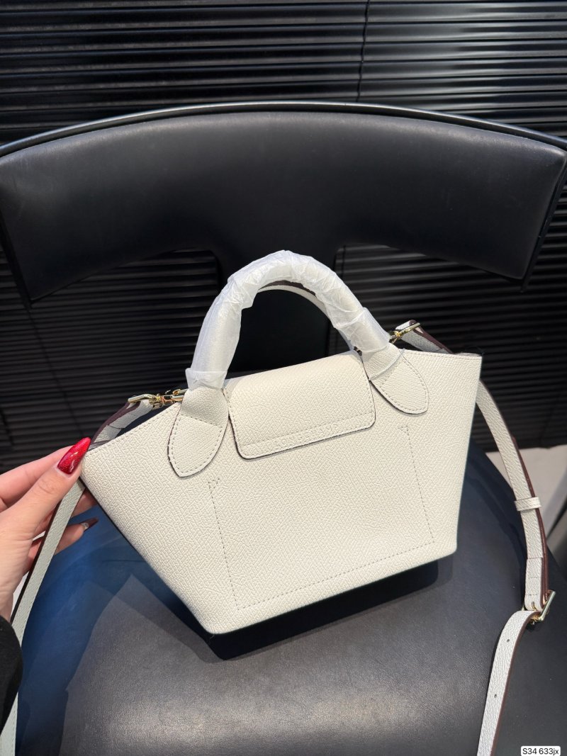 Longchamp Le Pliage Cuir Small Tote Cream view