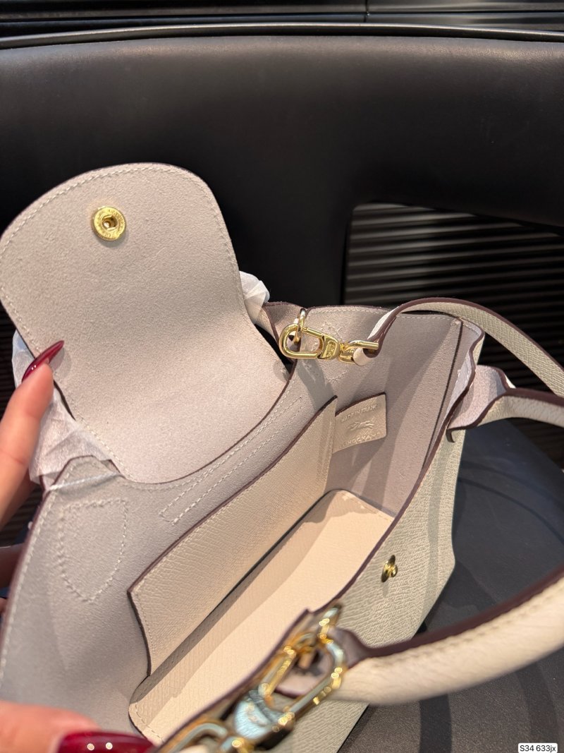Longchamp Le Pliage Cuir Small Tote Cream view