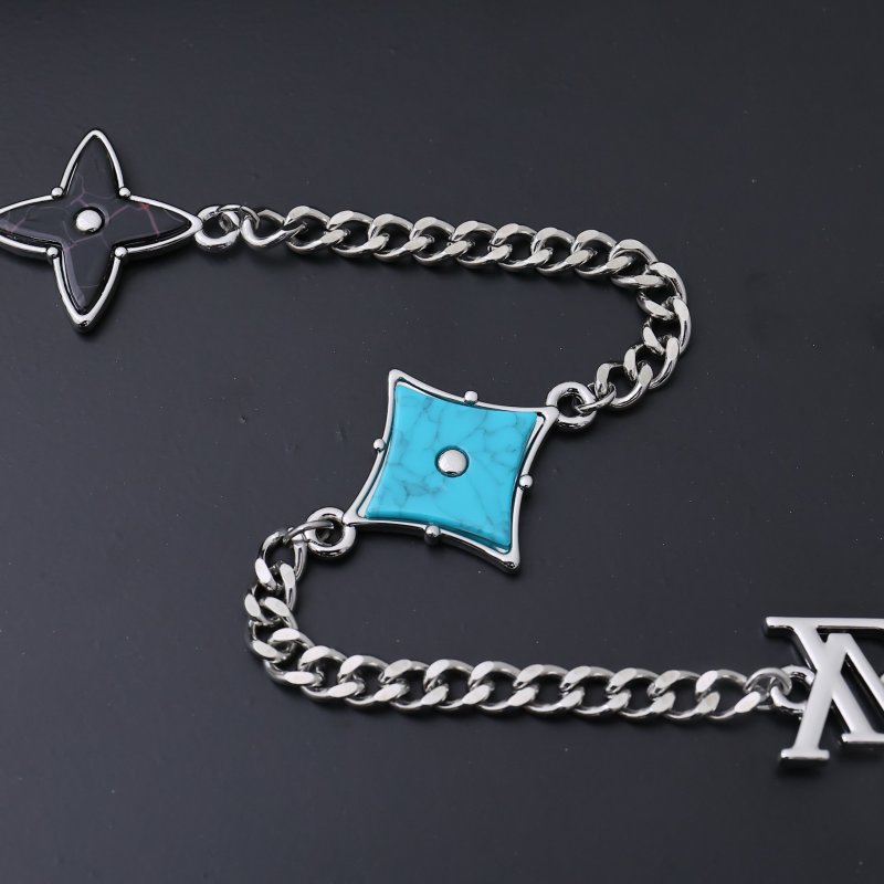 Louis Vuitton LV Multi-Charm Palladium Chain Necklace Silver view
