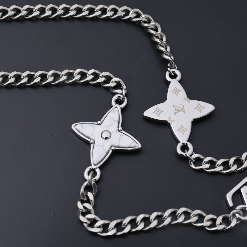 Louis Vuitton LV Multi-Charm Palladium Chain Necklace Silver view