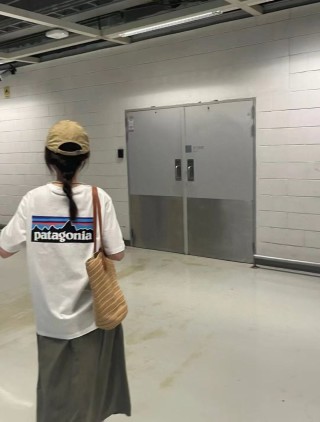 Patagonia Logo White Short Sleeve T-Shirt view 3