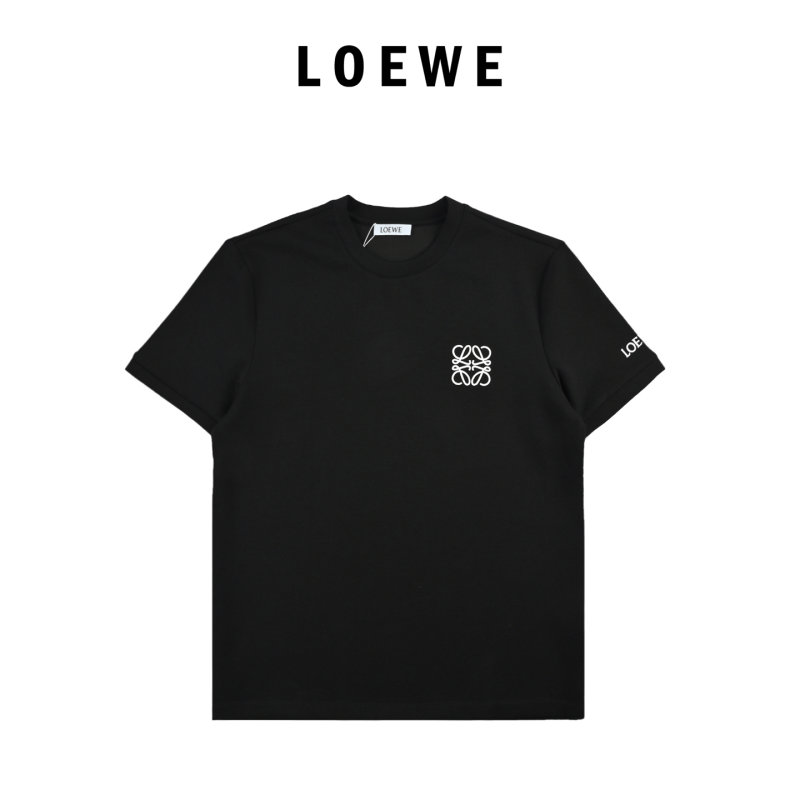Loewe Embroidered Logo Black T-Shirt