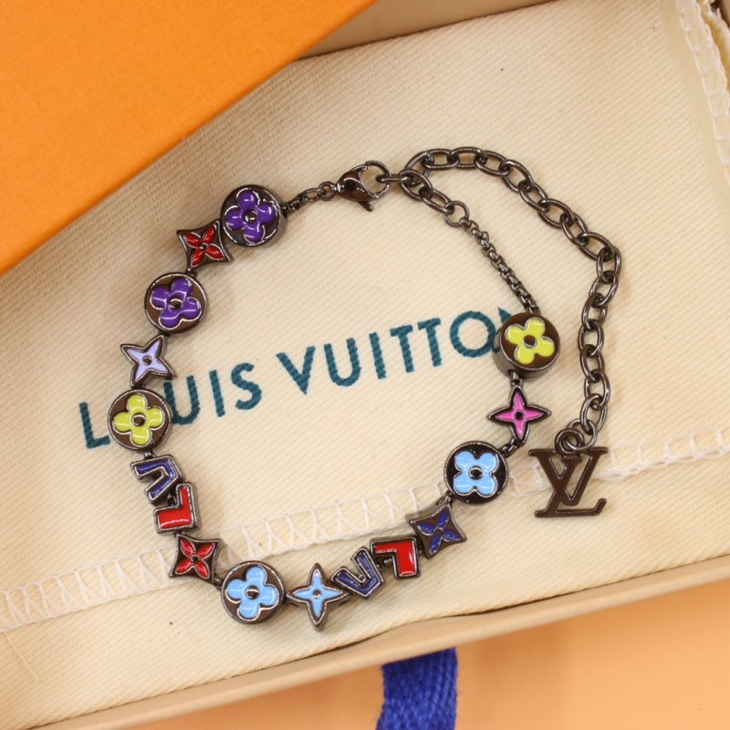 Louis Vuitton Monogram Party Enamel Beaded Bracelet Multi view