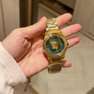 Versace Medusa Gold Quartz Watch with Green Dial view 7