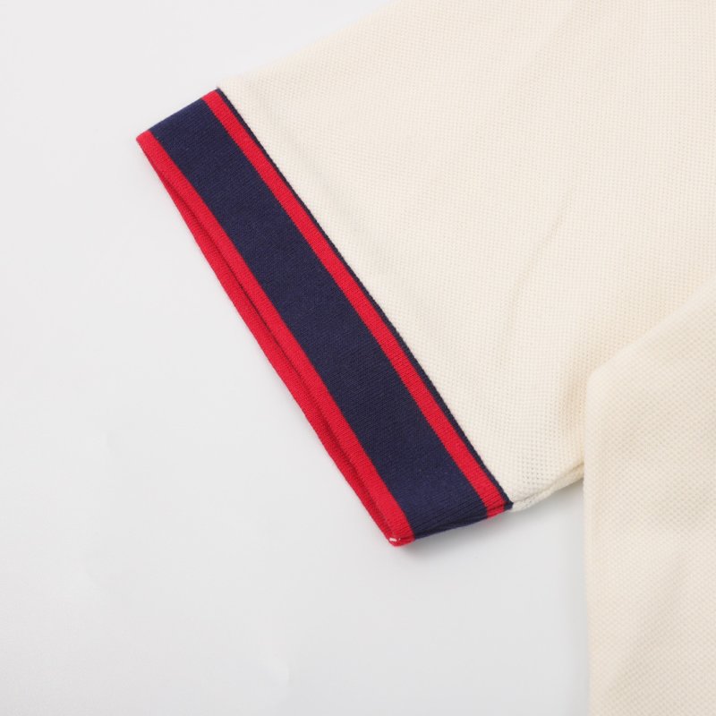 Gucci Double G Embroidered Polo Shirt Cream view