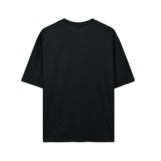 Celine Logo Embroidered Short Sleeve T-Shirt Black view 4