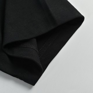 Celine Logo Embroidered Short Sleeve T-Shirt Black view 6