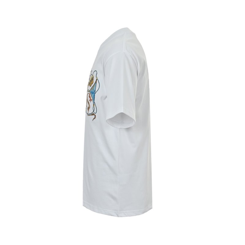 White Oversized Graphic T-Shirt with Playful Character Print view