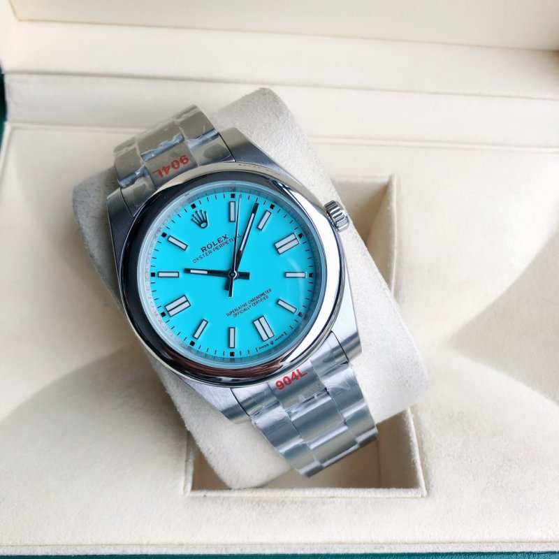 Rolex Oyster Perpetual 41mm Turquoise Dial Watch view