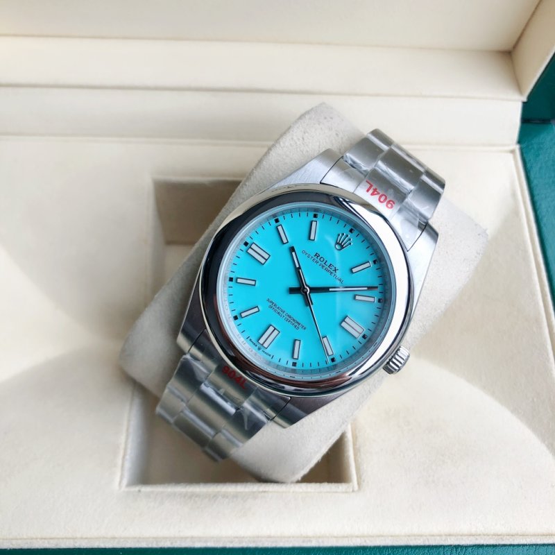Rolex Oyster Perpetual 41mm Turquoise Dial Watch view