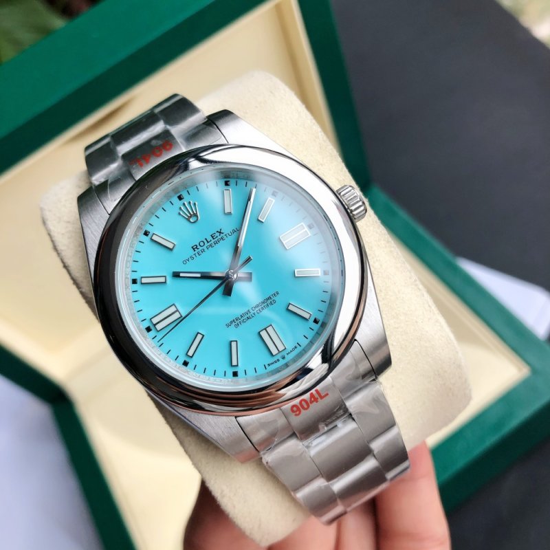 Rolex Oyster Perpetual 41mm Turquoise Dial Watch view