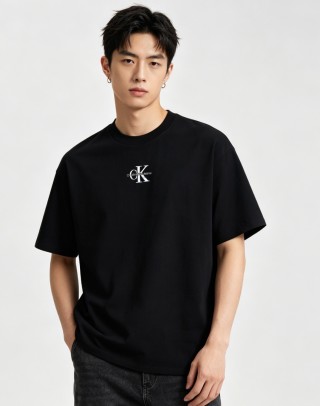 Calvin Klein Black CK Logo Short Sleeve T-Shirt view 4