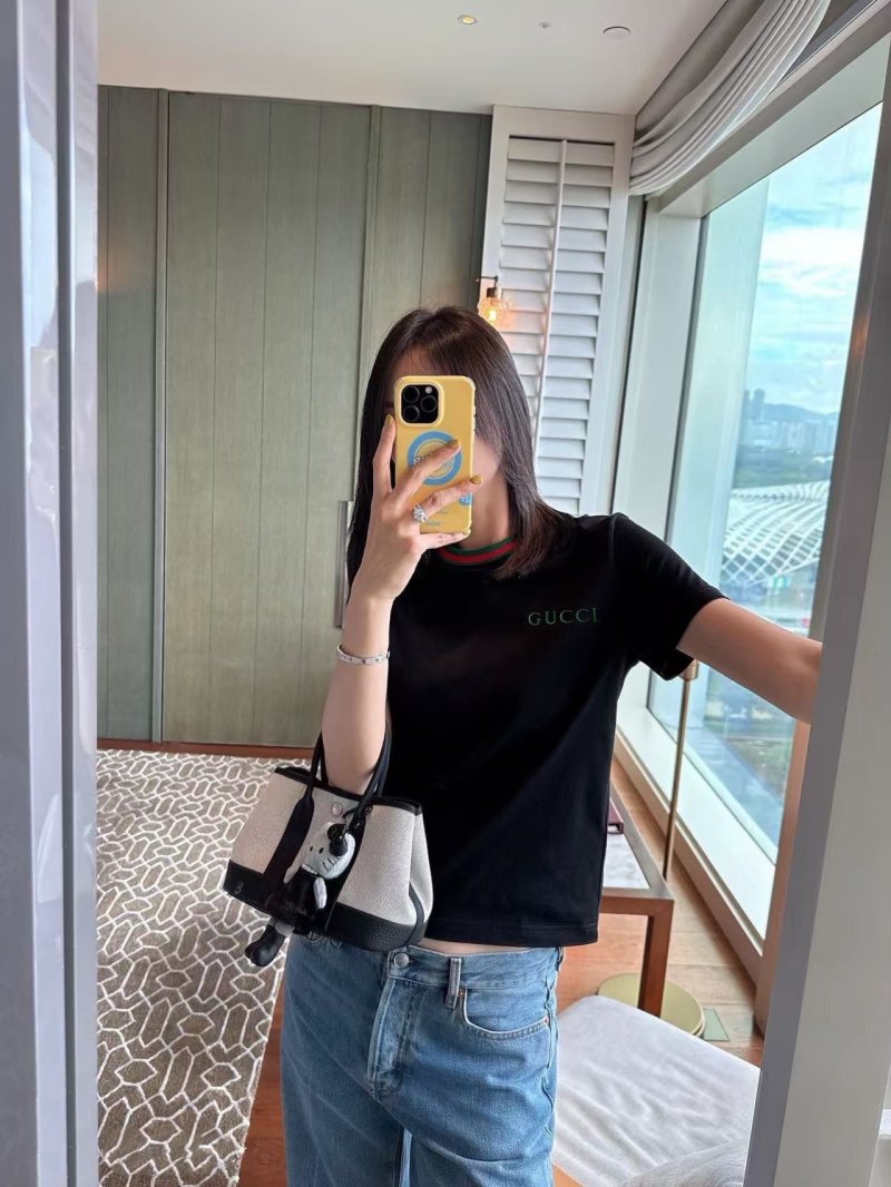 Gucci Logo Black Short Sleeve T-Shirt
