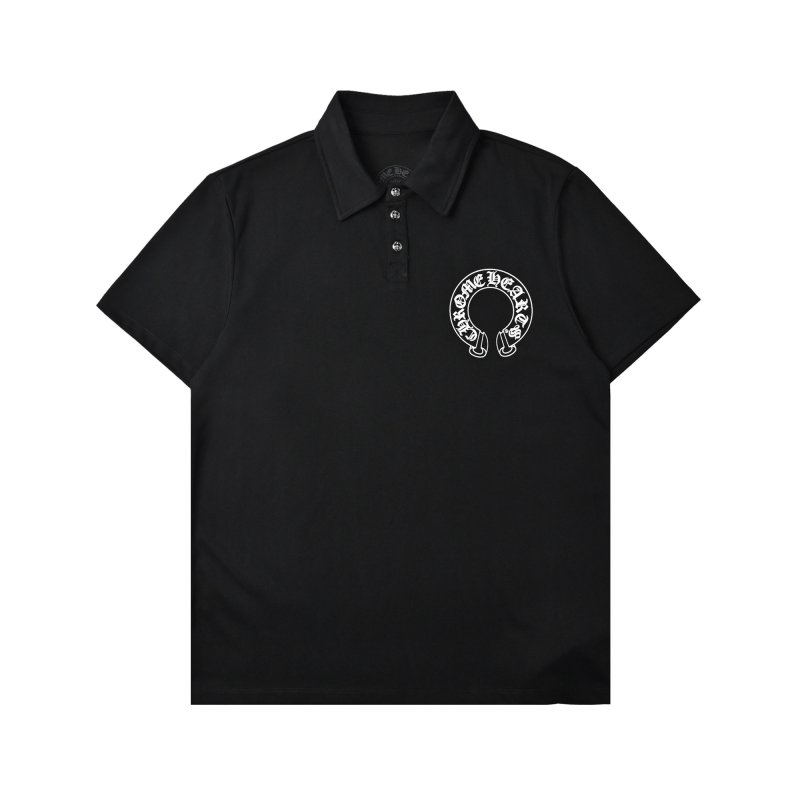 Chrome Hearts Black Horseshoe Logo Polo Shirt view