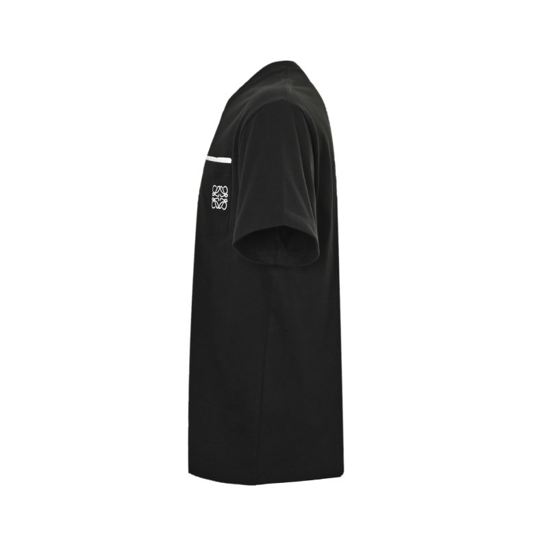 Black Short Sleeve T-Shirt with Chest Pocket Detail view
