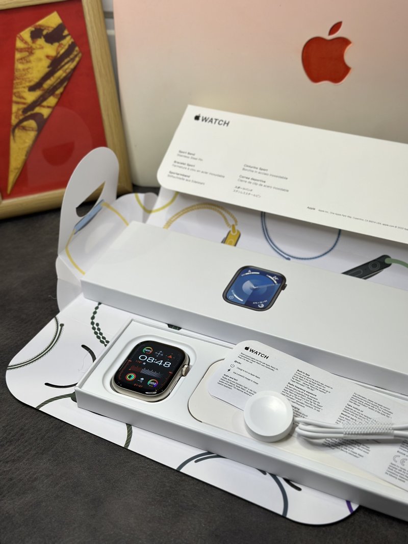 Apple Watch Series 9 46mm Aluminum Sport Band Silver view