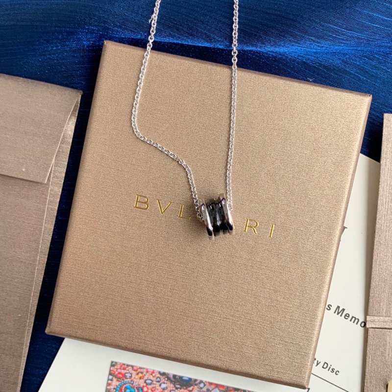 Bulgari B.Zero1 Black Ceramic Silver Pendant Necklace view