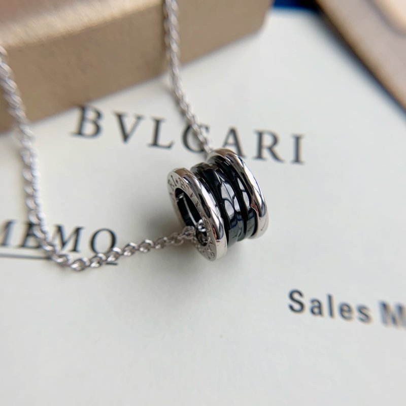 Bulgari B.Zero1 Black Ceramic Silver Pendant Necklace view