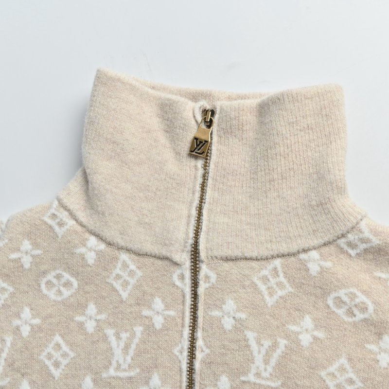 Cream Ribbed Quarter-Zip Pullover Sweater view