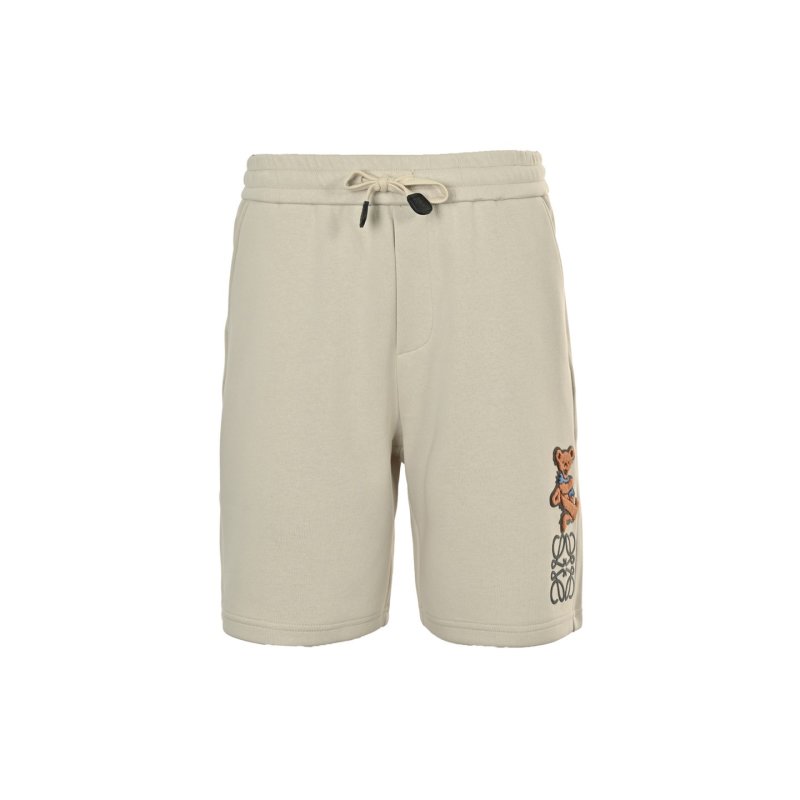 Cream Embroidered Drawstring Shorts view