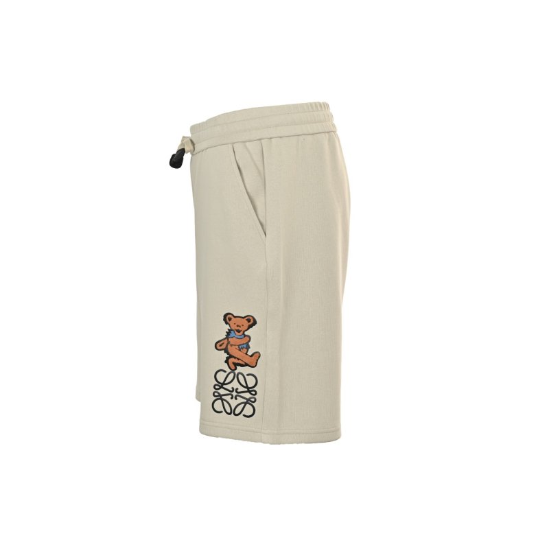 Cream Embroidered Drawstring Shorts view