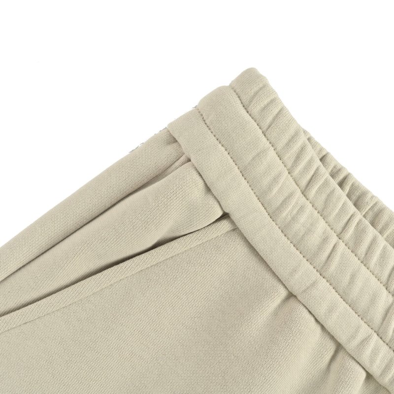 Cream Embroidered Drawstring Shorts view