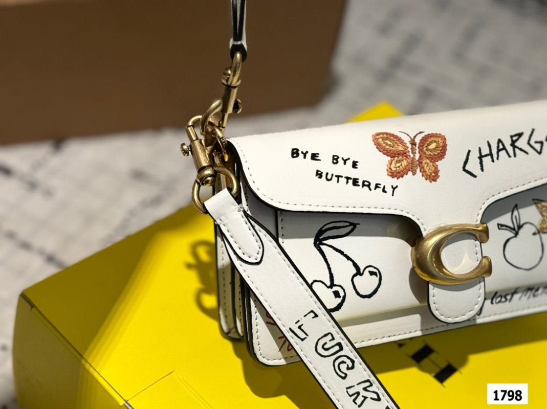 Coach Tabby Doodle Cream Shoulder Bag view