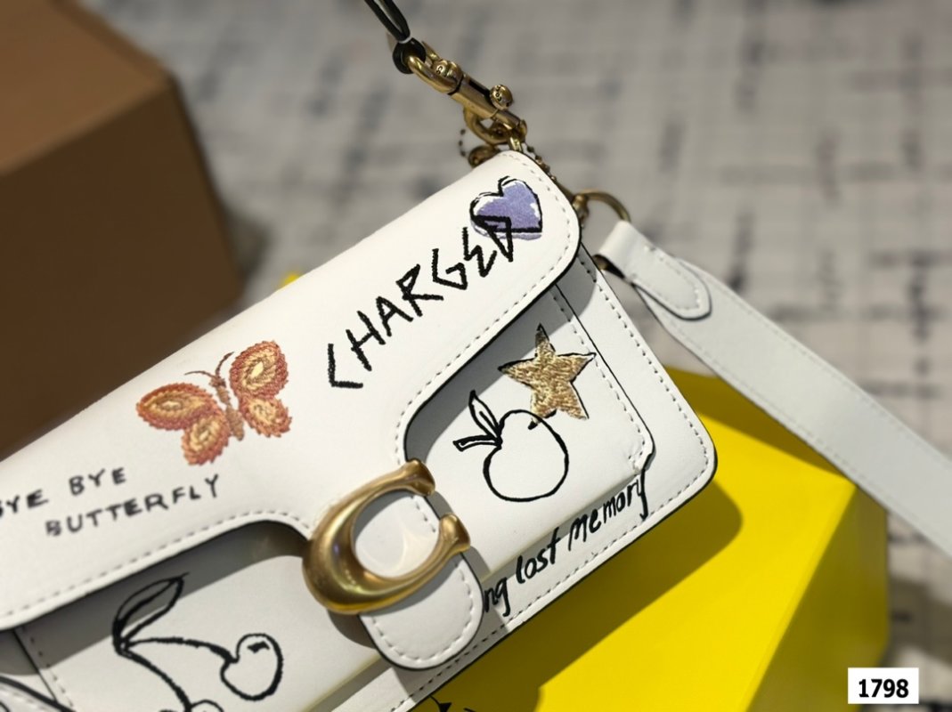 Coach Tabby Doodle Cream Shoulder Bag view