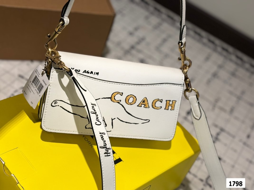 Coach Tabby Doodle Cream Shoulder Bag view