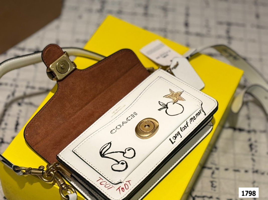 Coach Tabby Doodle Cream Shoulder Bag view