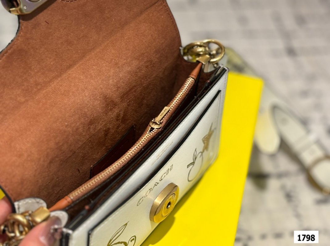 Coach Tabby Doodle Cream Shoulder Bag view