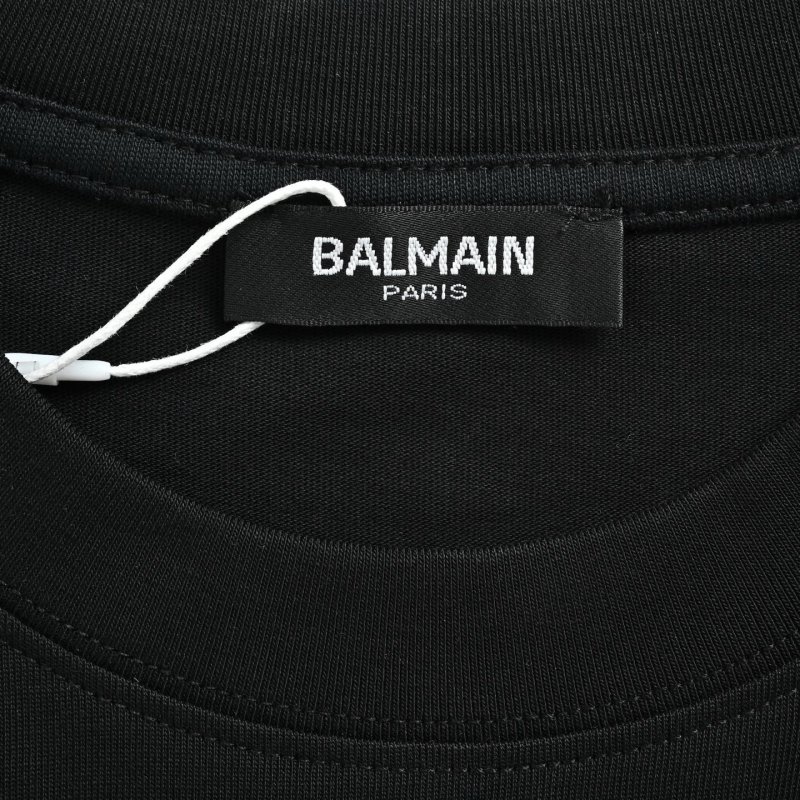 Balmain Paris Black Short Sleeve T-Shirt view