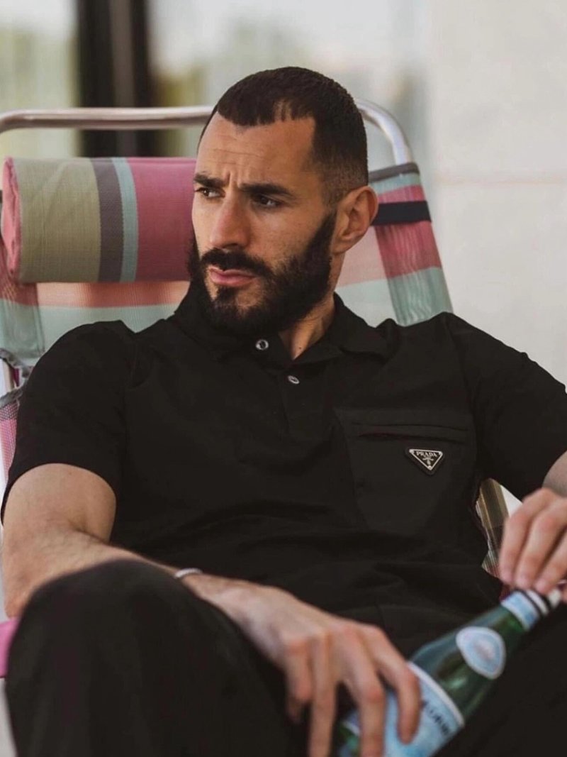 Prada Black Short Sleeve Polo Shirt