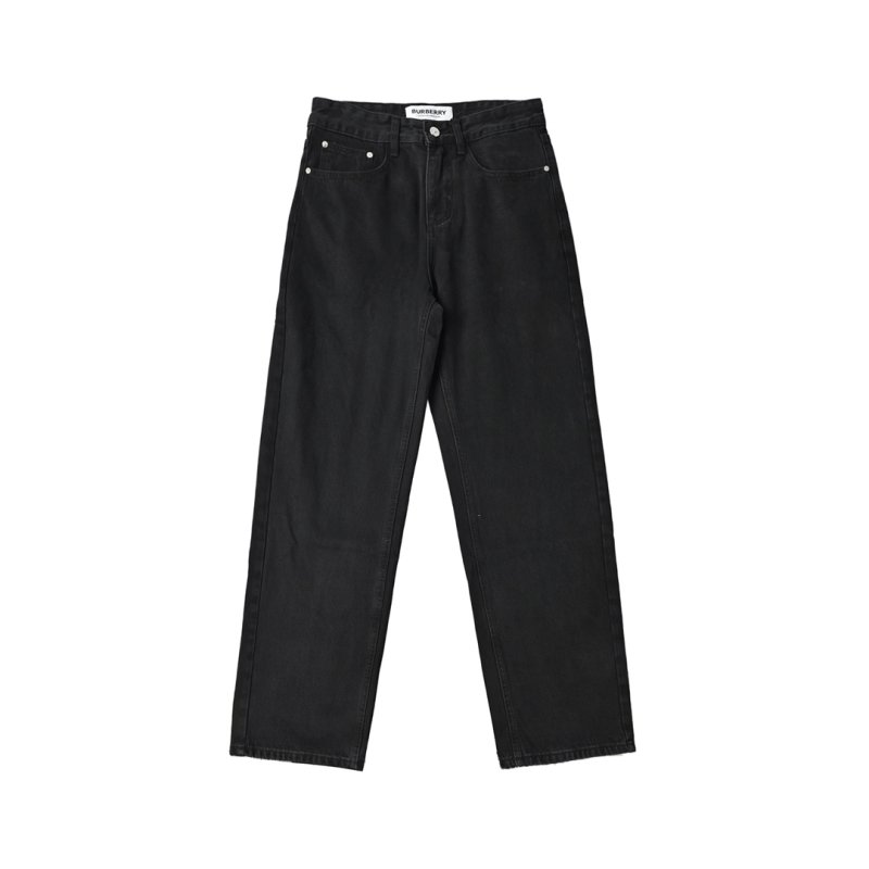 Black Ripped Wide-Leg Denim Jeans view