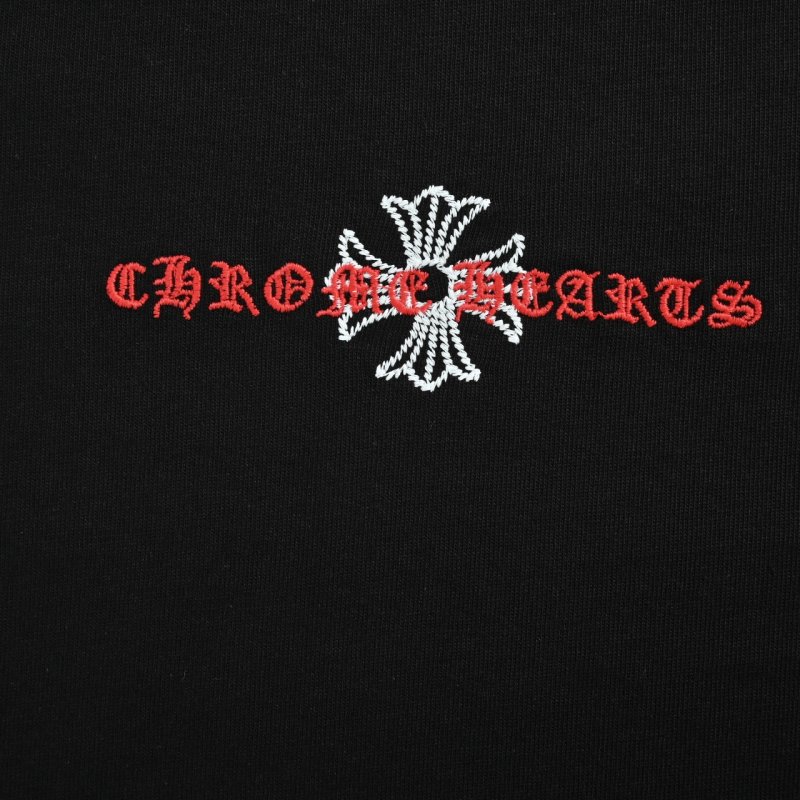 Chrome Hearts Sanskrit Cross Embroidered Short Sleeve T-Shirt Black view