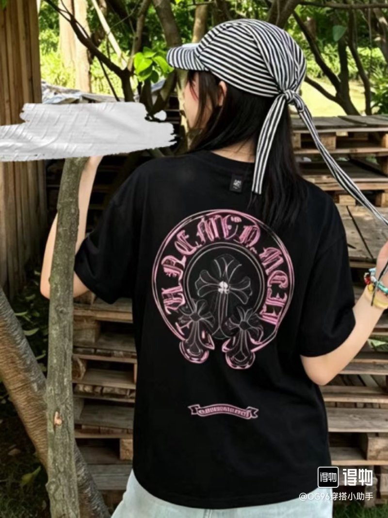 Black Oversized Short Sleeve T-Shirt with Pink Circle Logo view