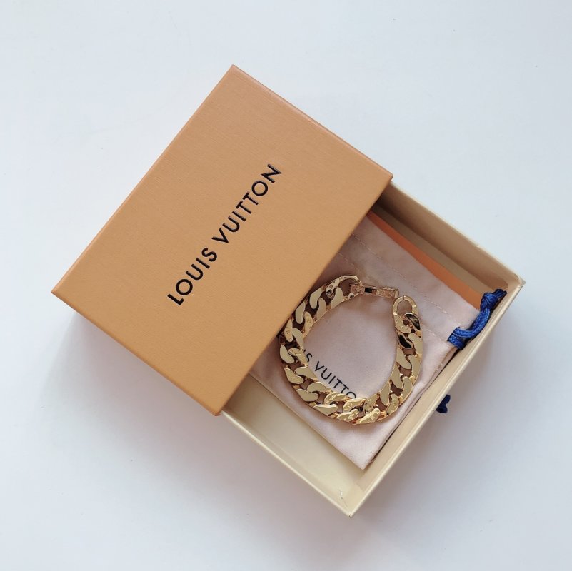 Louis Vuitton Chain Links Gold Monogram Bracelet view