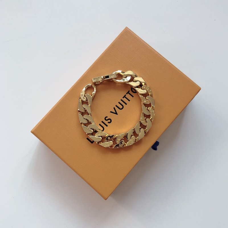Louis Vuitton Chain Links Gold Monogram Bracelet view