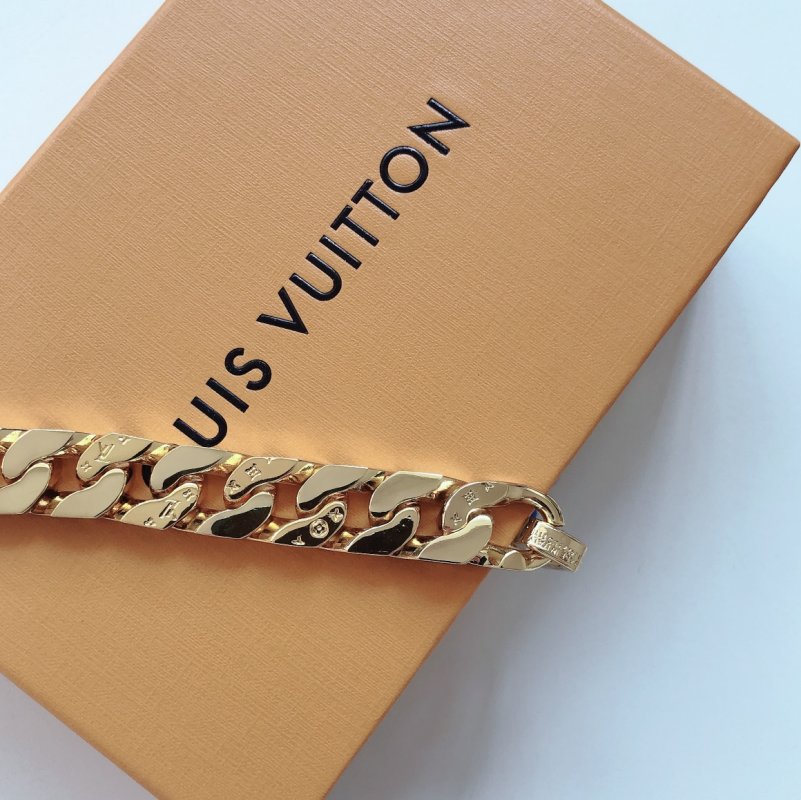 Louis Vuitton Chain Links Gold Monogram Bracelet view