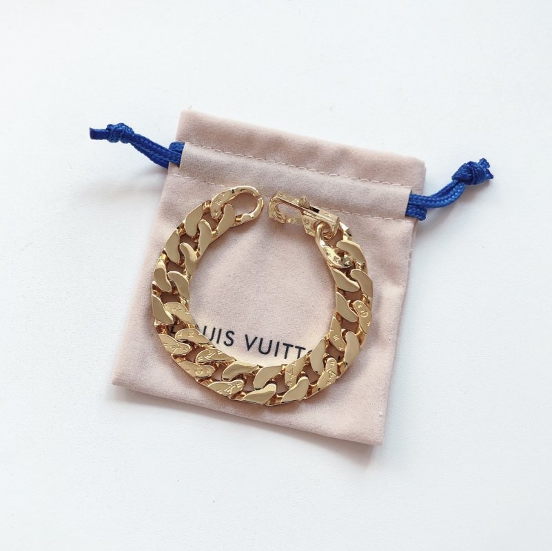 Louis Vuitton Chain Links Gold Monogram Bracelet view