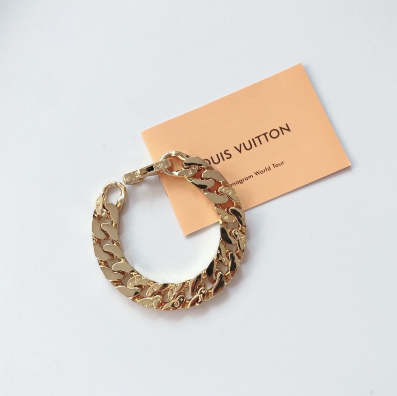Louis Vuitton Chain Links Gold Monogram Bracelet view
