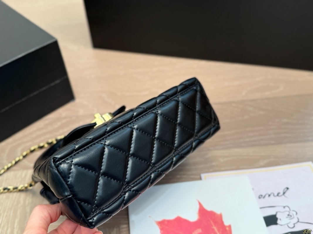 Chanel Kelly Quilted Handbag Black view