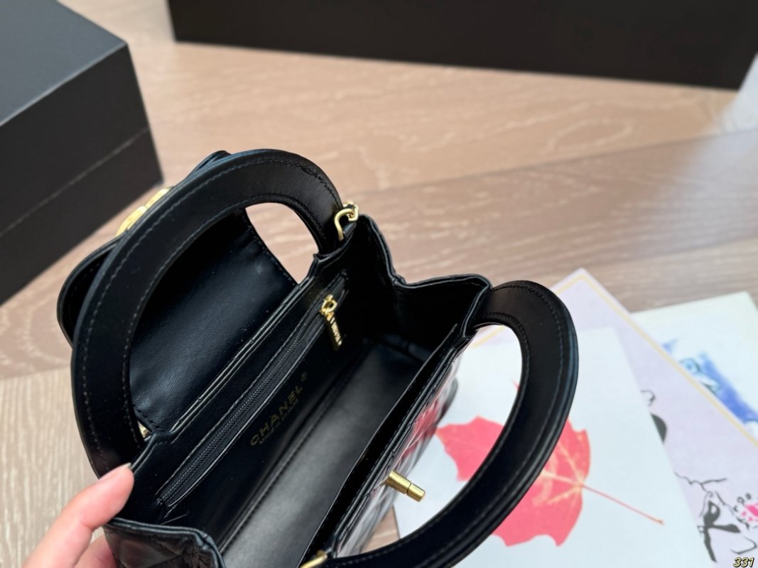 Chanel Kelly Quilted Handbag Black view