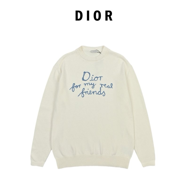 Dior Cream Knit Sweater 'For My Dear Friends' Print view