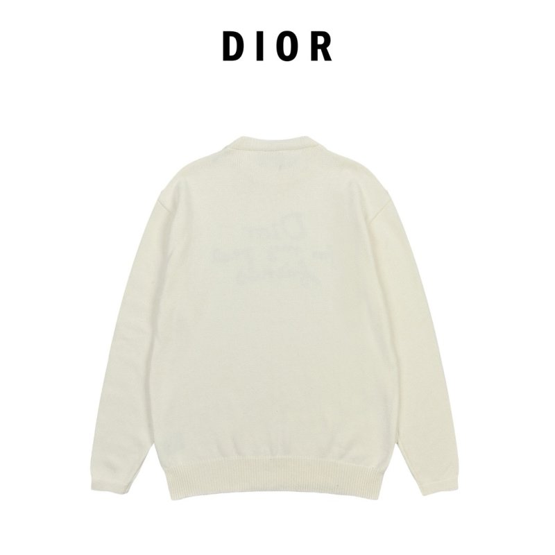Dior Cream Knit Sweater 'For My Dear Friends' Print view
