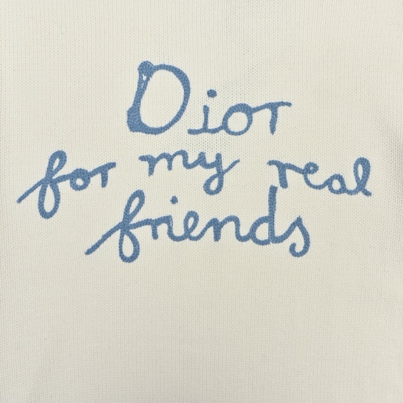Dior Cream Knit Sweater 'For My Dear Friends' Print view
